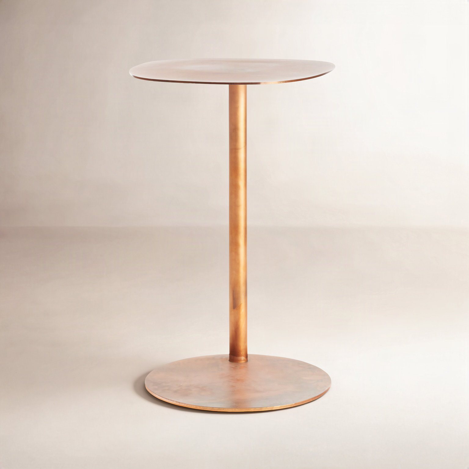 Swole Single End Table, 25" H x 20" W x 15" D, Copper