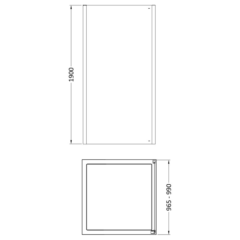 nuie Lucie 1000mm Brushed Brass Side Panel