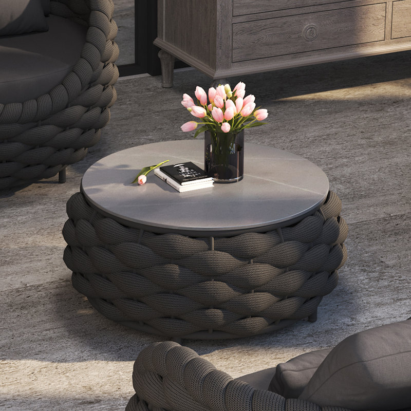 Table d'extérieur Blythe, Gris foncé