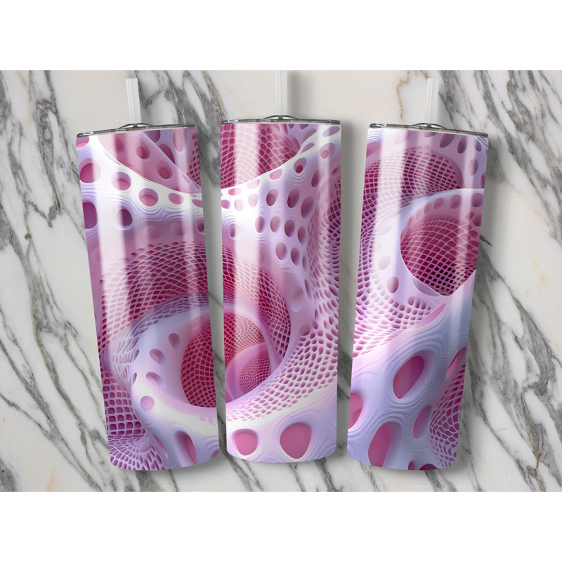 Choose Handmade Tumblers 591ml Vacuum Insulated Stainless Steel (18/8) Travel Tumbler with Straw