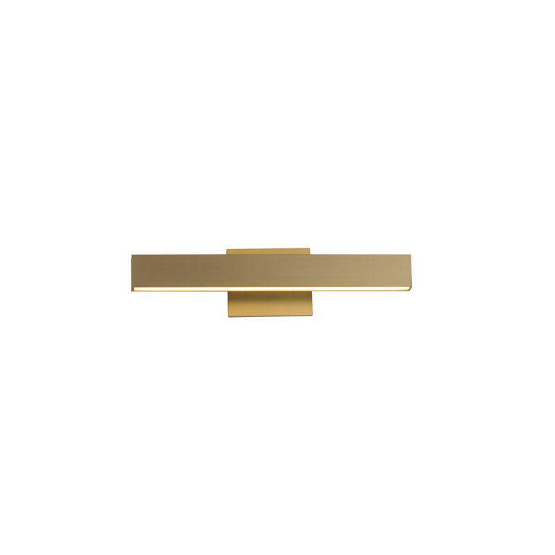 Alumilux Sideline - Bath Vanity-Bath Vanity, Satin Brass, 4.75" H x 18" W x 3" D