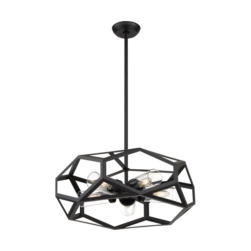 Shelburn 5 - Light Dimmable Geometric Chandelier