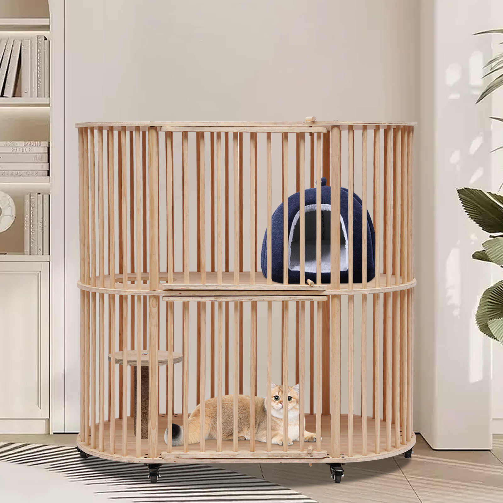 Cat wooden cage sale