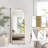  Arched Full-Length Floor Mirror with Aluminum Alloy Frame, Shatter-Resistant Glass, Freestanding or Wall Mounted-1114336363-1114336361