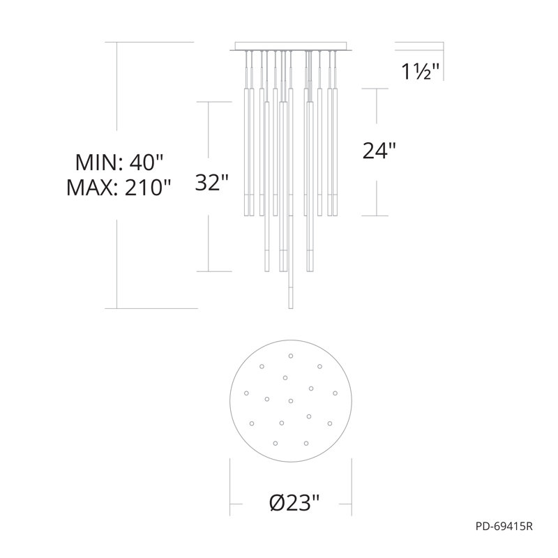 Viggo Round Multi-Light 4-CCT Pendant
