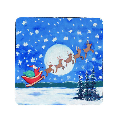 Ensemble de 4 sous-verres multicolores
