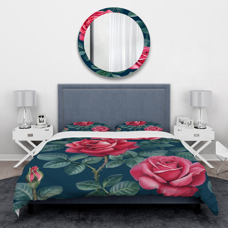 Ensemble de housse de couette rétro, Housse de couette double / grand et 2 taies