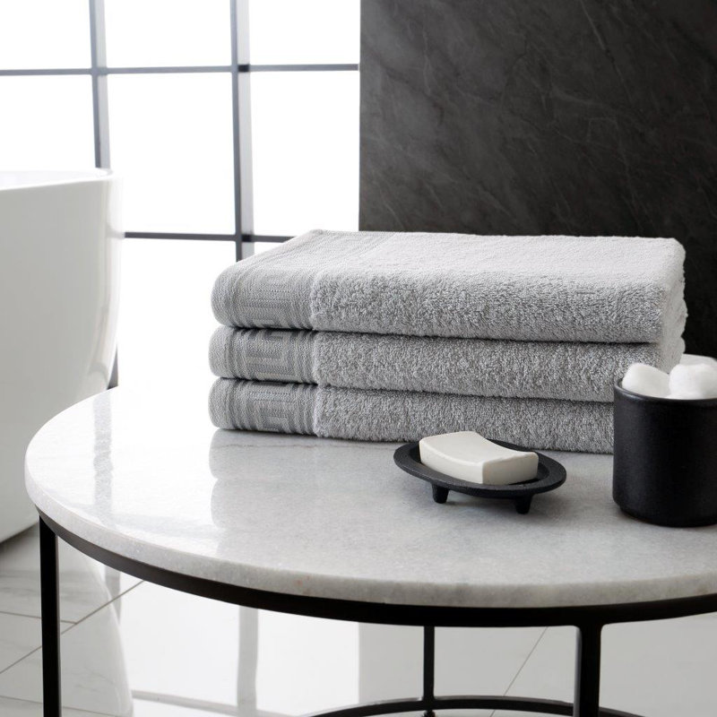  3 Piece Bath Sheet Same-Size Bale, Grey, 2x Bath Sheet