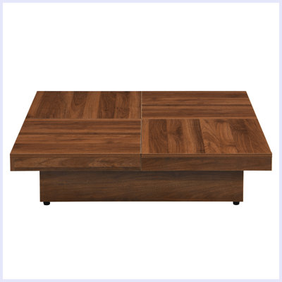 Table basse moderne avec plateau coulissant avec rangement