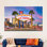 Toile imprimée: vue de Las Vegas, art urbain du Nevada, décoration murale élégante, toiles à cadre blanc 1P
