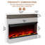 Lark Manor 158cm W White Electric Fireplace with 5000 BTU-452491122