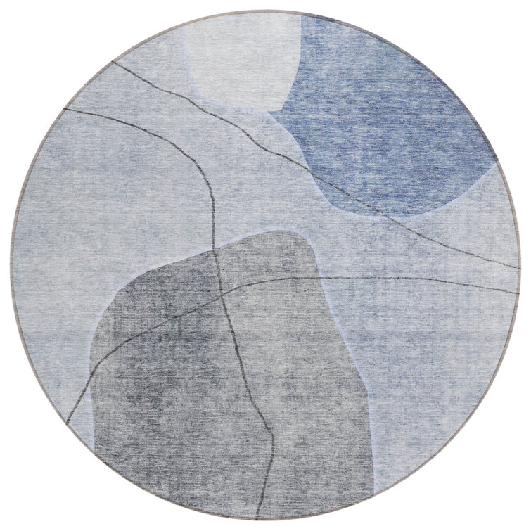 Washable Abstract Indoor / Outdoor Rug