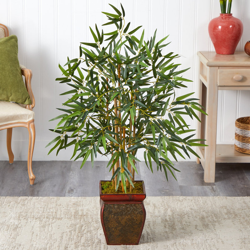 Arbre de bambou artificiel 31,5" en pot de fleurs