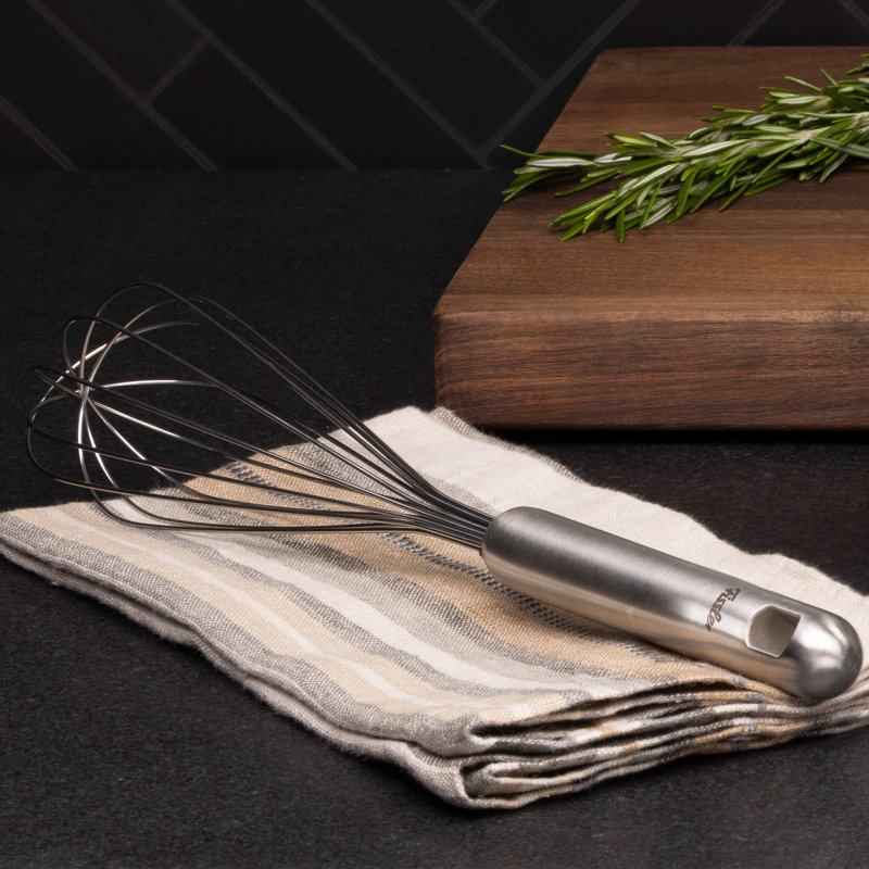 Fissler Essential 12 Inch Wisk, 18/10 Stainless Steel Kitchen Utensil for Mixing & Whipping, Ergonomic Handle, Dishwasher Safe