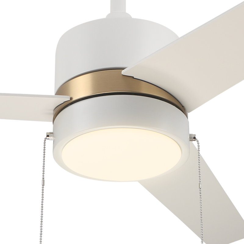 Ventilateur de plafond de 52 po avec chaînes de traction, trousse d'éclairage incluse, fonctionne avec une lampe stable et silencieuse