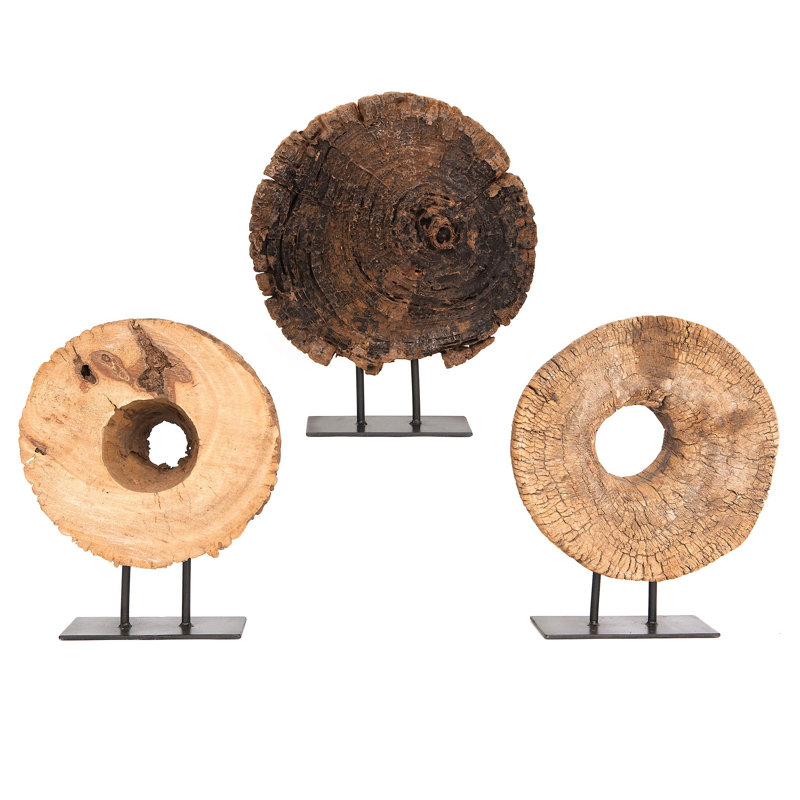 Roue demi-ukhli en bois sur pied