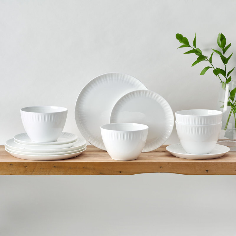 Mikasa Franklyn 12-Piece Bone China Dinnerware Set