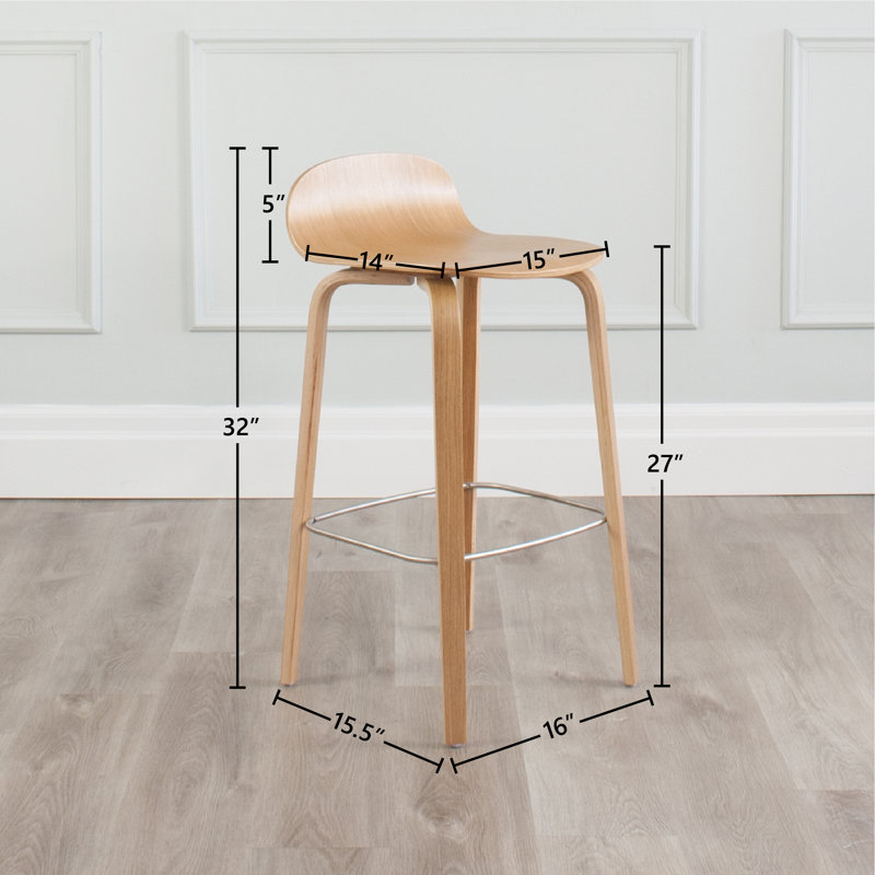 Tabouret de comptoir 27 po Keitarou, Brun, Tabouret de comptoir (hauteur de siège de 27 po)