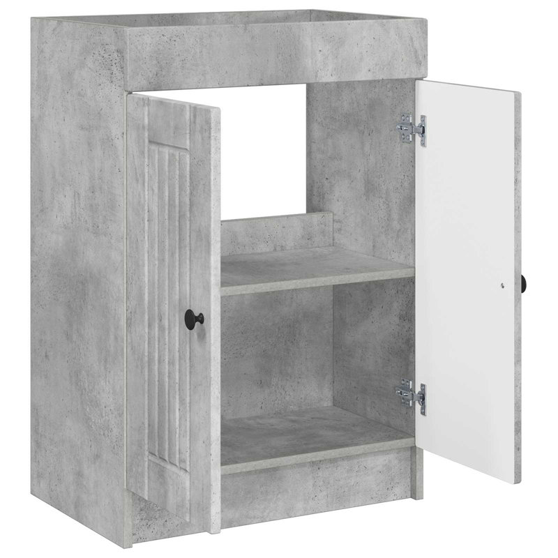 78.5cm Bathroom Vanity Base Only, Concrete Grey