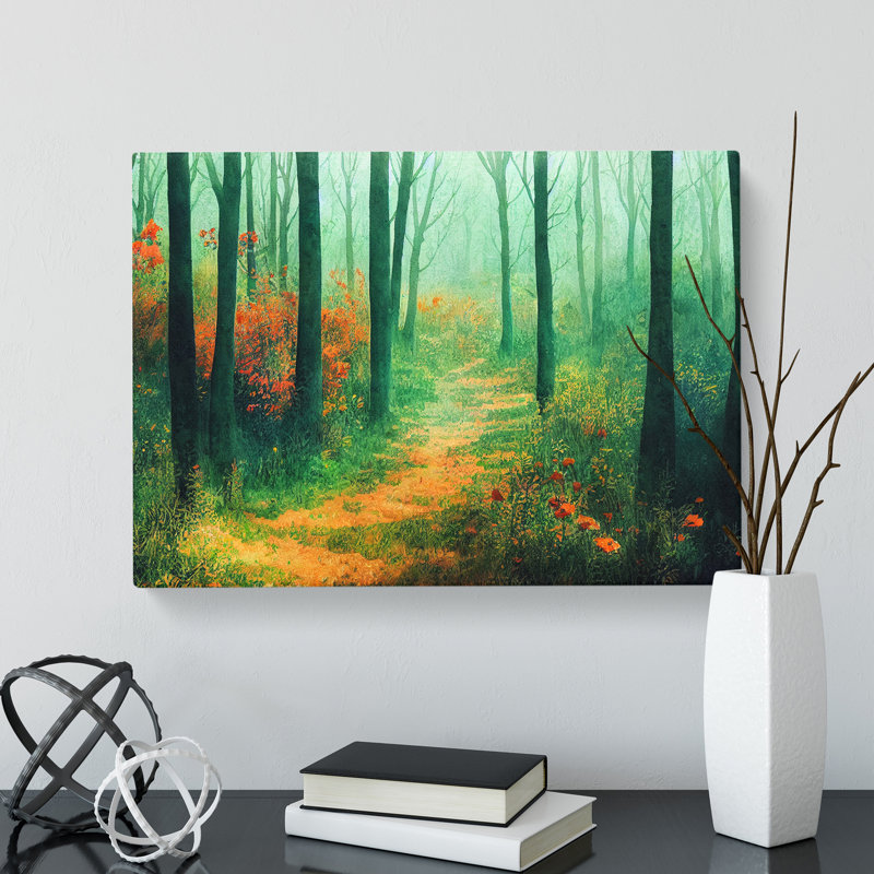 Summer Forest Watercolour Vol.4 - Wrapped Canvas Painting