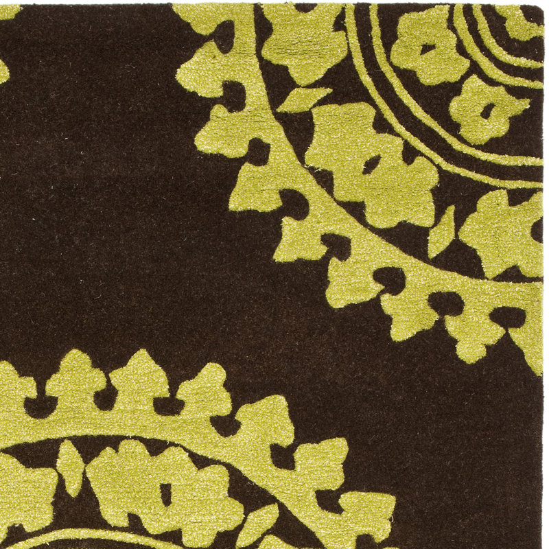 Steve Hand Tufted Wool & Viscose Pile Floral Rug, Runner 2'6" x 8'