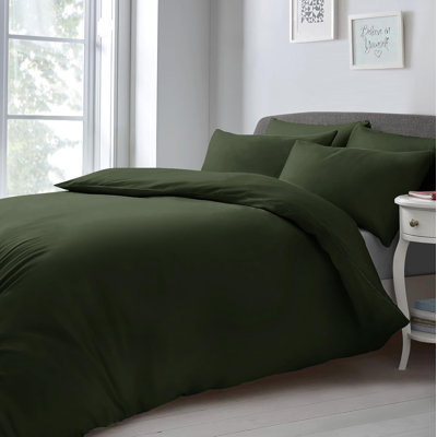 Ozetta Polyester Plain Duvet Cover Set