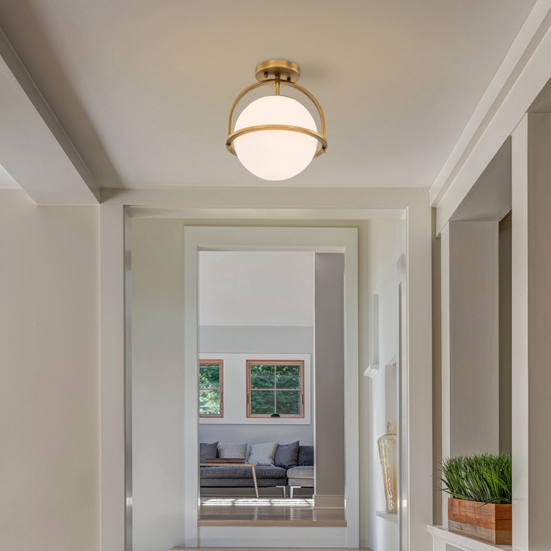 Grundy Glass Semi Flush Mount