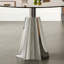 Table de salle à manger compacte de 35 po, plateau en verre noir moderne Mid-Century et base évasée argentée pour la cuisine, le salon et le thé