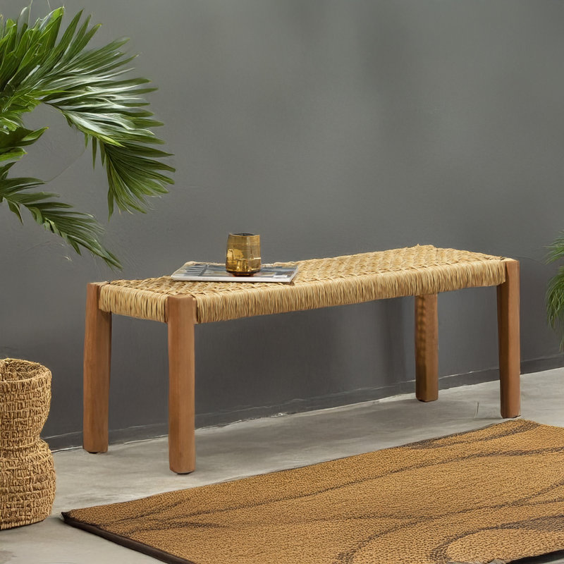 Banc en bois d'acacia teck