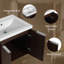 Meuble-lavabo mural simple 24 po avec plateau en polymère Aureo