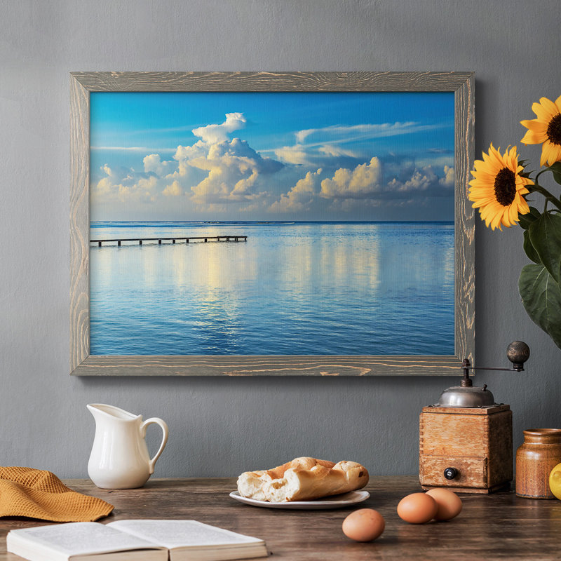 Sunrise Dock, reproduction d'art sur toile, Gris, H 28 po x l 42 po x P 1,5 po