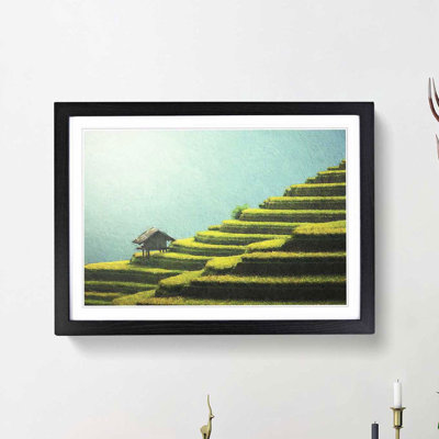 Rice Plantation in Cambodia - Picture Frame Painting Print