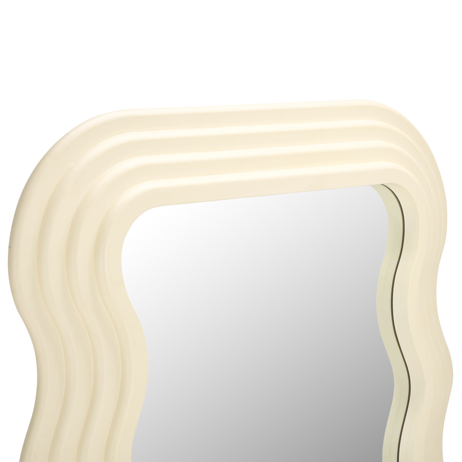 Ranstead Wavy Floor Mirror, White