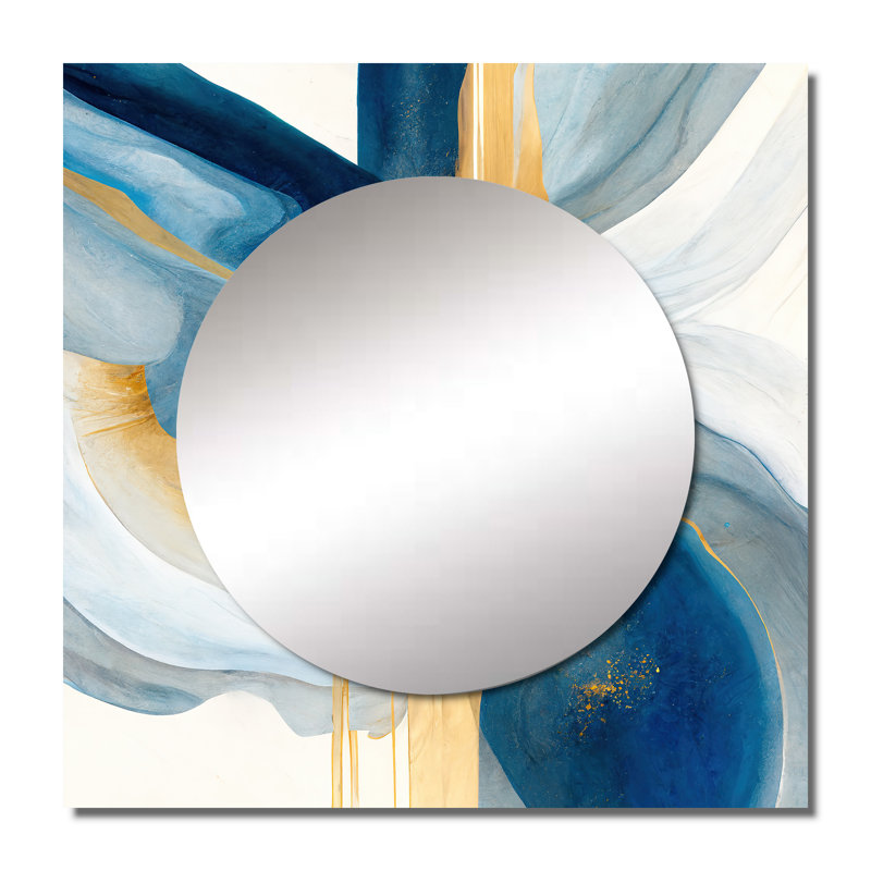 Lorène - Grand miroir mural carré moderne pour la chambre à coucher, 29 po x 29 po