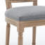 Chaises de salle à manger de style campagnard, ensemble de 2 chaises en bois massif avec coussins en lin pour la cuisine-1685867661