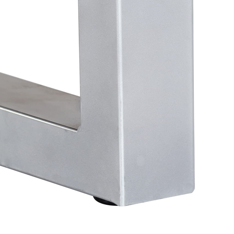 Table basse vidaXL, H 15,7 po x L 23,6 po x l 23,6 po, Brun / Argenté