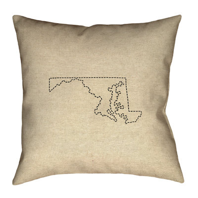 Coussin Katelyn Smith Maryland Dash Outline