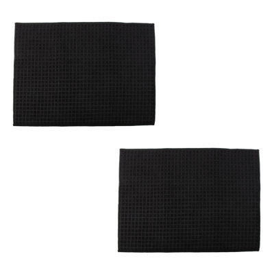 Kitchen Details 2pk Microfiber Drying Mat in Black