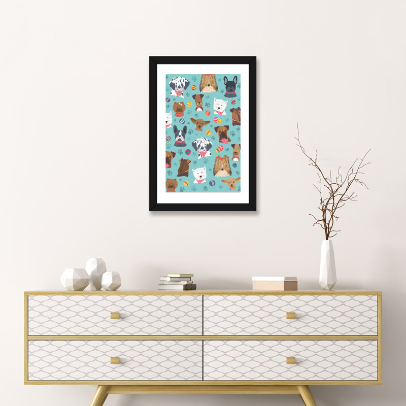 «Everyday Dog and Bone II» par Nancy Mckenzie - reproduction d'art, Blanc, H 24 po x l 16 po x P 1 po, Papier noir