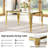 Modern Glass Dining Table Set Of 5, 52.76" Rectangular Tempered Glass Top, Polished Irregular Round Tube Stainless Steel Legs, 4 PU Leather Suspended Stainless Steel Frame Dining Chairs-1769830837-1769830832
