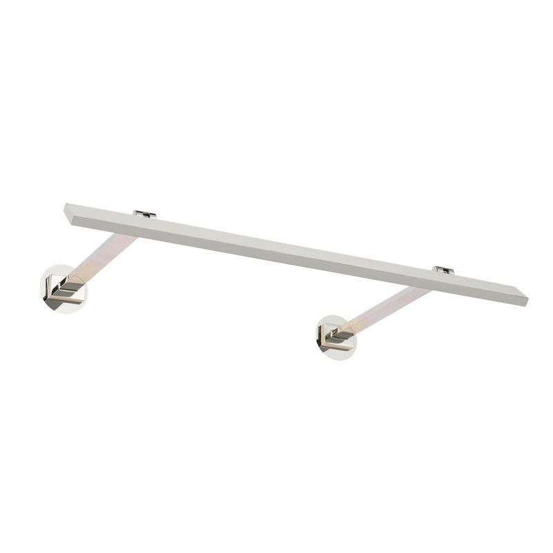 Botto LED Wall Mounted, 1.4" H x 18" W x 9.6" D, Polished Nickel