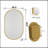 Versatile20x34 Inch Oval Recessed Medicine Cabinet, Metal Framed Bathroom Wall Cabinet With Mirror And Adjustable Shelves, Wall Mirror With Storage For Bathroom-949919919