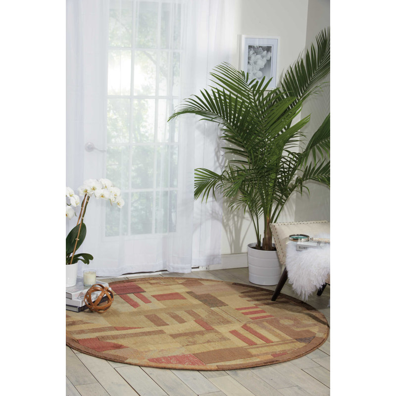 Asifa Abstract Indoor Rug, Round 5'6"