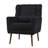 Modern Accent Chair,Chenille Living Room Lounge Chair W/ Throw Pillow,Comfy Reading Chair,Mid Century Living Room Chair, Lounge Arm Chairs Armchair For Living Room Bedroom (Black)-1182065477-1182065479