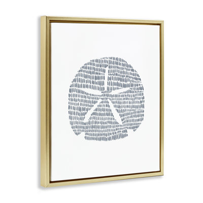 «Minimal Sand Dollar», art mural encadré sur toile flottante par Jetty Home, LLC