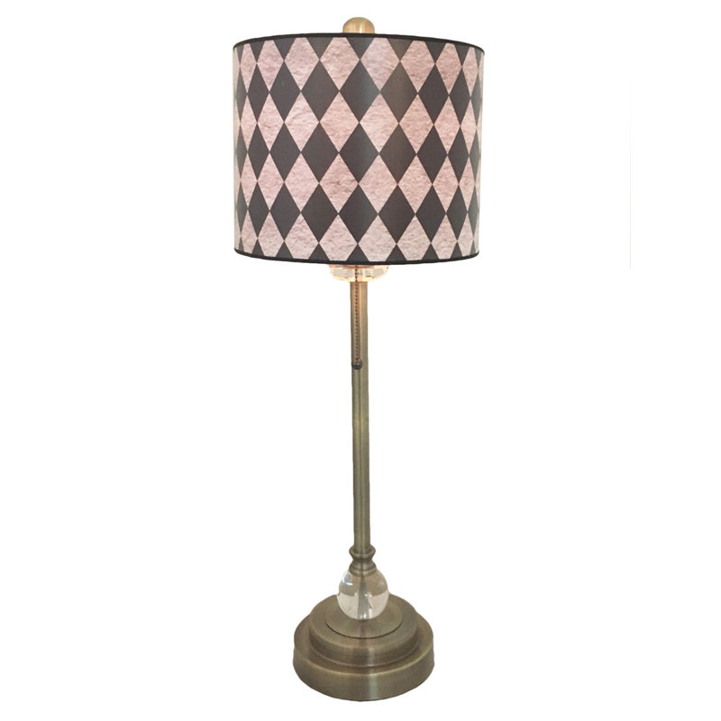 Dimaina Crystal Buffet Lamp, Nickle/Brown
