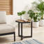 Table d'appoint en bois d'acacia et fer
