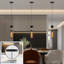 Lustre moderne en fer forgé avec luminaire suspendu à corde réglable