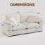 Canapé d'angle modulaire Ranbir Cloud Comfort. Sans compression sous vide. Garnissage en duvet et coton. Housses lavables - Canapé deux places blanc cassé