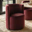 Fauteuil en velours avec roulettes-1917980812